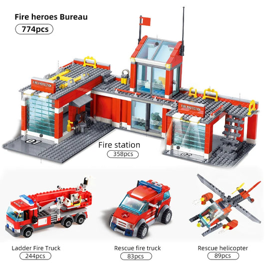 Fire department Building blocks 774 pieces